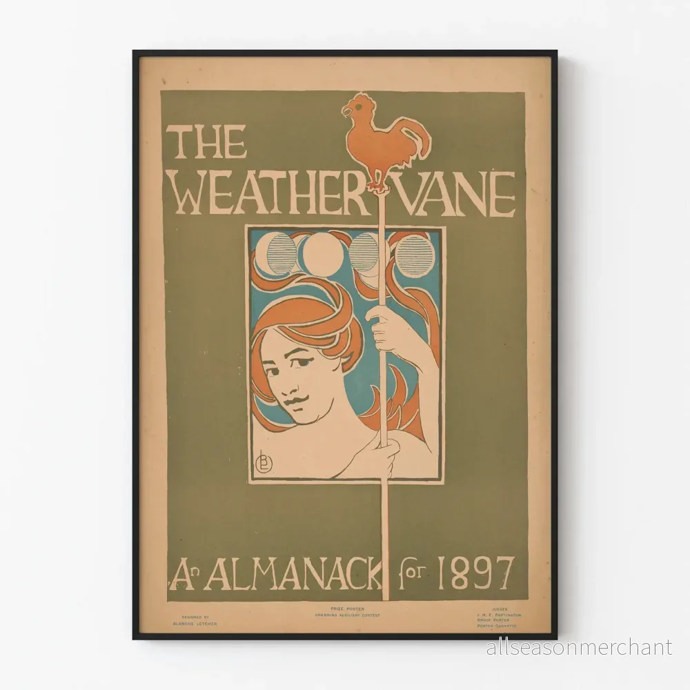 Vintageposter Almanach The Weathervane 1897