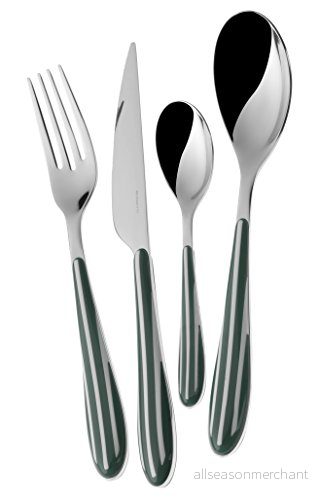 Bugatti zbcv 013 F50 Zebra bestickuppsättning, 24 delar rostfritt stål grön celadongrön 22 x 8 30 cm 8020178919319