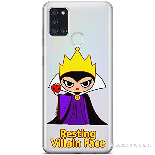ERT GROUP mobiltelefonfodral för Samsung A21s originalt och officiellt licensierat Disney mönster The Evil Queen 002 optimalt anpassad till formen på mobiltelefonen, gedeeltelijk transparant 5905131497444