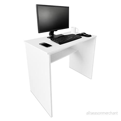Dreaming Online vit, skrivbord, datorbord, färg, praktisk och funktionell, mått: 90 cm (bredd) x 49,5 (djup) 77 (höjd), trä, 8445355077154
