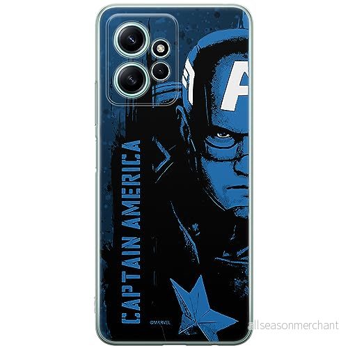 ERT GROUP mobiltelefonfodral för Xiaomi REDMI NOTE 12 4G originalt och officiellt licensierat Marvel mönster Capitan America 010 anpassad till formen på mobiltelefonen, fodral tillverkad av TPU plast 5905511952228