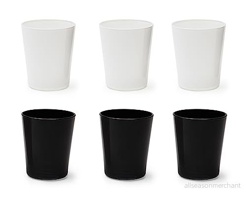 Excelsa Portofino Set med 6 glas, vit/svart, 30 cl., blåst glas 8004976655372