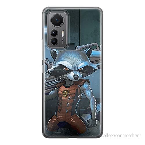 ERT GROUP mobiltelefonfodral för Xiaomi 12 LITE originalt och officiellt licensierat Marvel mönster Rocket 001 optimalt anpassad till formen på mobiltelefonen, fodral tillverkad av TPU plast 5905511498887