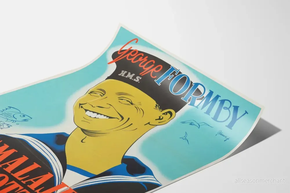 Vintageposter George Formby Flygmalajen i Flottan väggdekoration - Bild 3