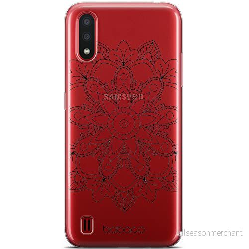 ERT GROUP mobiltelefonfodral för Samsung A01 originalt och officiellt licensierat Babaco mönster Mandalas 006 Vit optimalt anpassad till formen på mobiltelefonen, gedeeltelijk transparant 5904805839061