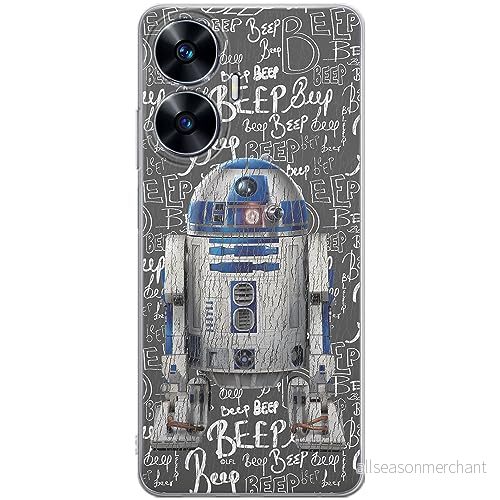 ERT GROUP mobiltelefonfodral för Realme C55 originalt och officiellt licensierat Star Wars mönster R2D2 004 optimalt anpassad till formen på mobiltelefonen, fodral tillverkad av TPU plast 5905511873011
