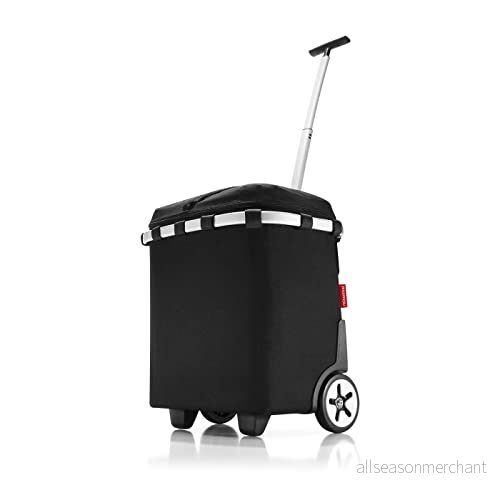 carrycruiser iso i svart bärbar och låsbar shoppingvagn med kylfunktion, robust aluminiumram, axelrem avtagbar innerficka mesh 4012013556043