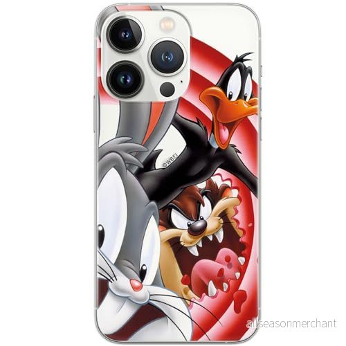 ERT GROUP mobiltelefonfodral för Samsung F62 / M62 originalt och officiellt licensierat Looney Tunes mönster 006 Vit optimalt anpassad till formen på mobiltelefonen, gedeeltelijk transparant 5904805537516
