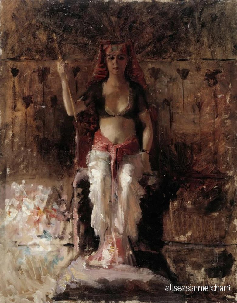 Målning av det egyptiska drottningporträttet - Albert Edelfelt | Konsttryck - Bild 2
