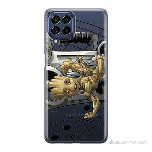 ERT GROUP mobiltelefonfodral för Samsung M33 5G originalt och officiellt licensierat Marvel mönster Groot 004 optimalt anpassad till formen på mobiltelefonen, gedeeltelijk transparant 5905511342524