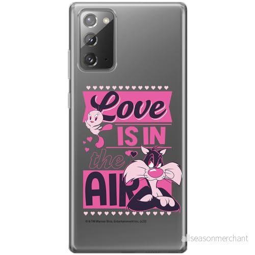 ERT GROUP mobiltelefonfodral för Samsung GALAXY NOTE 20 originalt och officiellt licensierat Looney Tunes mönster Sylvester & Tweety 007, gedeeltelijk transparant 5905795123604