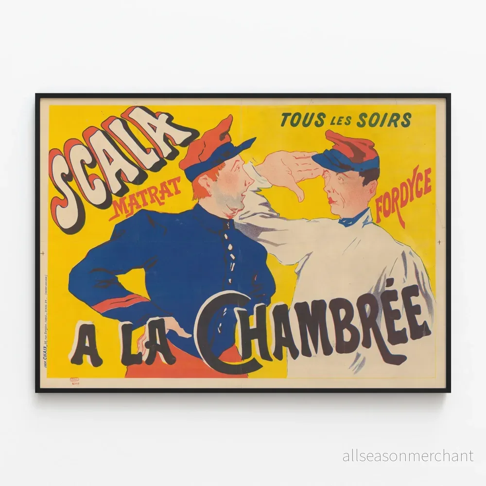 Vintage Scala-Poster för väggdekoration i Chambrée