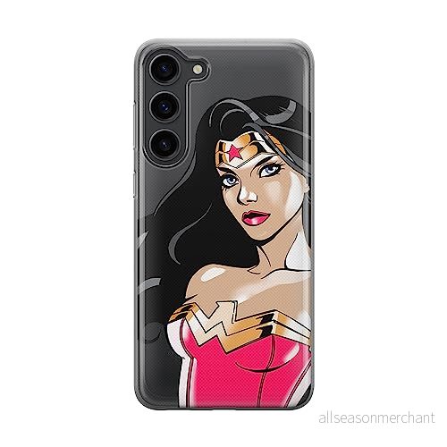ERT GROUP mobiltelefonfodral för Samsung S23 PLUS originalt och officiellt licensierat DC mönster Wonder Woman 004 optimalt anpassad till formen på mobiltelefonen, gedeeltelijk transparant 5905511439675