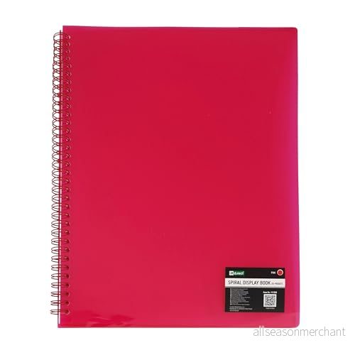 D.RECT visning PP A4, 20 fodral, mapp, solid, presentationsmapp, erbjudandemappar, spiraldisplaybok, rosa 5902308737105