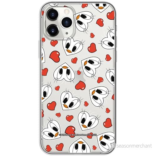 ERT GROUP mobiltelefonfodral för Iphone 11 PRO originalt och officiellt licensierat Looney Tunes mönster Tweety 018 optimalt anpassad till formen på mobiltelefonen, gedeeltelijk transparant 5905795122102