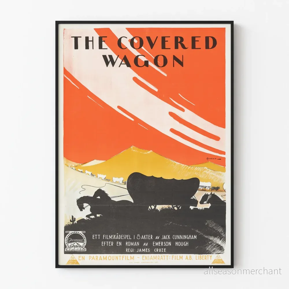 Vintageposter The Covered Wagon - Klassisk västernposter