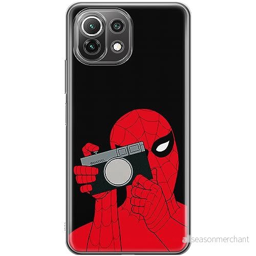 ERT GROUP mobiltelefonfodral för Xiaomi 11 LITE 4G / 5G originalt och officiellt licensierat Marvel mönster Spider Man 026, fodral tillverkad av TPU plast 5905795003128