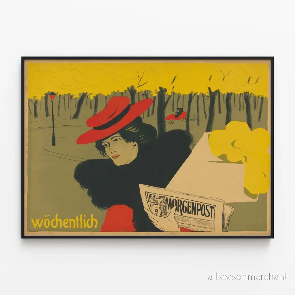 Vintageposter Berliner Morgenpost - Elegant retro väggdekoration