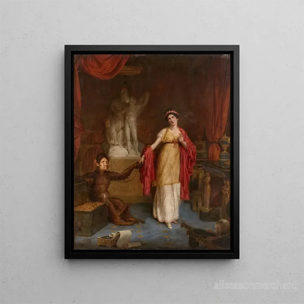 Målning La Belle et la Bête, satirisk allegori av Thomas Hope och hans fru Louisa – Antoine Dubost | Konsttryck Målning La Belle et la Bête, satirisk allegori av Thomas Hope och hans fru Louisa – Antoine Dubost | Konsttryck