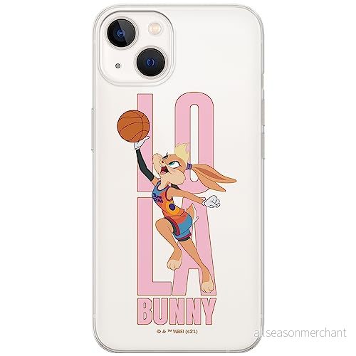 ERT GROUP mobiltelefonfodral för Iphone 13 originalt och officiellt licensierat Looney Tunes mönster Space Jam 028 optimalt anpassad till formen på mobiltelefonen, gedeeltelijk transparant 5905511067465