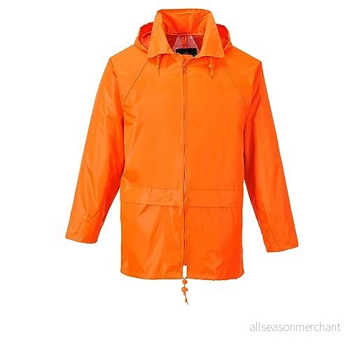 Portwest S440 Herrs Lättvikt Vattentätt Klassisk Regnjacka Orange, L 5036108202218