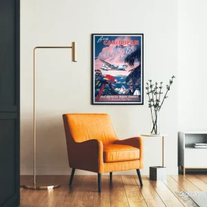 Vintageposter Väst mot Karibien Pan American Airways - Bild 2