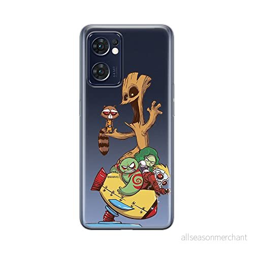ERT GROUP mobiltelefonfodral för Oppo RENO 7 5G originalt och officiellt licensierat Marvel mönster Guardians of the Galaxy 020 anpassad till formen på mobiltelefonen, gedeeltelijk transparant 5905511304621