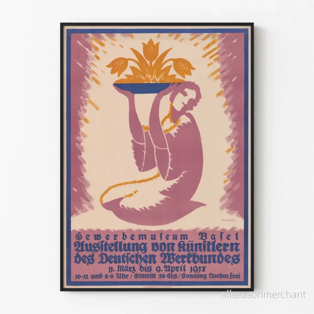 Tysk konstutställningsposter Werkbund 1917