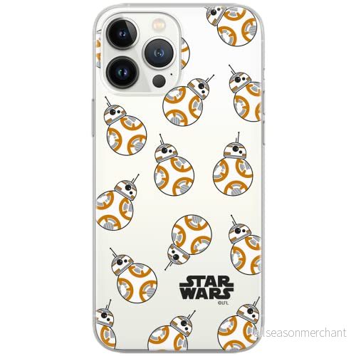 ERT GROUP mobiltelefonfodral för Iphone 13 PRO originalt och officiellt licensierat Star Wars mönster BB 8 004 Vit optimalt anpassad till formen på mobiltelefonen, gedeeltelijk transparant 5903932859515