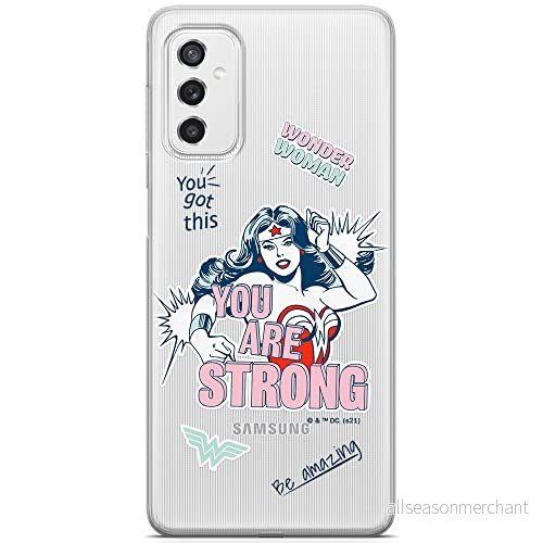 ERT GROUP mobiltelefonfodral för Samsung M52 5G originalt och officiellt licensierat DC mönster Wonder Woman 025 optimalt anpassad till formen på mobiltelefonen, gedeeltelijk transparant 5904805493355