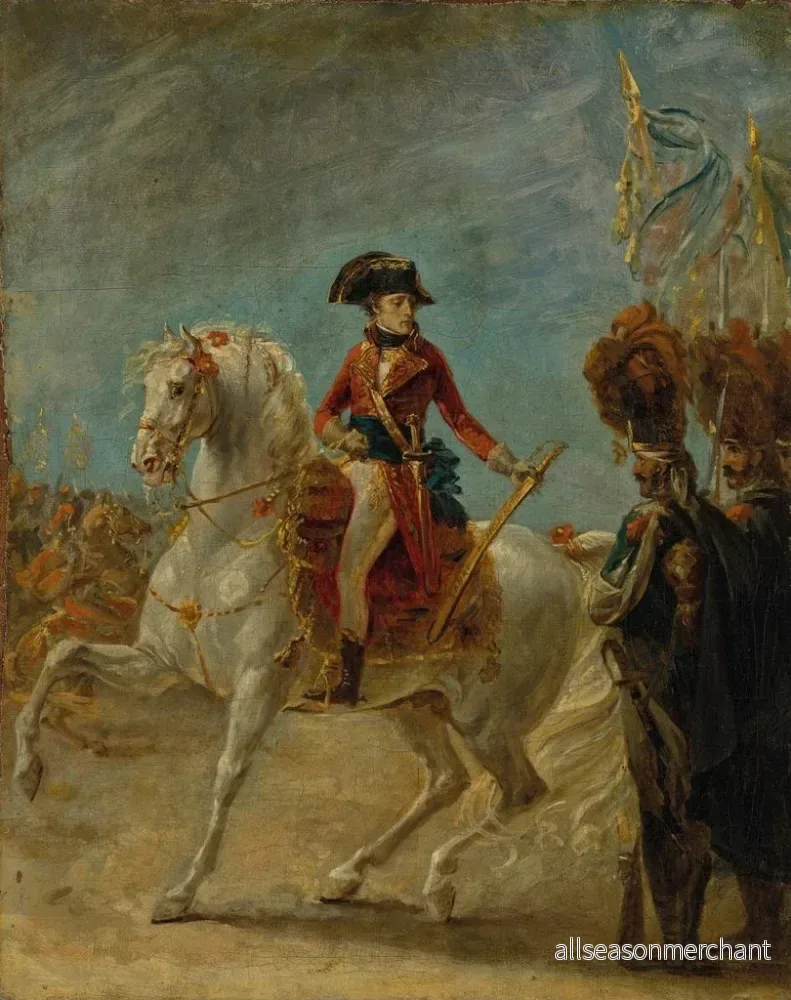 Målning Le général Bonaparte överlämnar hedersvärdigheten till grenadjärerna i Gardet efter slaget vid Marengo - Antoine-Jean Gros | Konsttryck - Bild 2