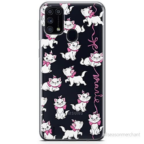 ERT GROUP mobiltelefonfodral för Samsung M31 originalt och officiellt licensierat Disney mönster Marie 008 optimalt anpassad till formen på mobiltelefonen, gedeeltelijk transparant 5905131786364
