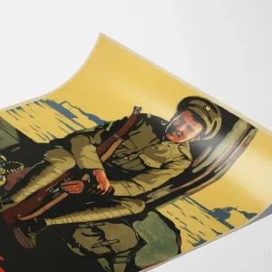 Vintage väggdekorposter Soldat och Victory Loan - Bild 3