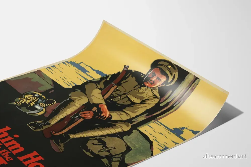 Vintage väggdekorposter Soldat och Victory Loan - Bild 3