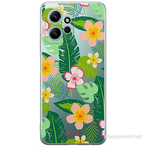 ERT GROUP mobiltelefonfodral för Xiaomi REDMI NOTE 12 4G originalt och officiellt licensierat Babaco mönster Flowers 019 optimalt anpassad till formen på mobiltelefonen, gedeeltelijk transparant 5905511942908
