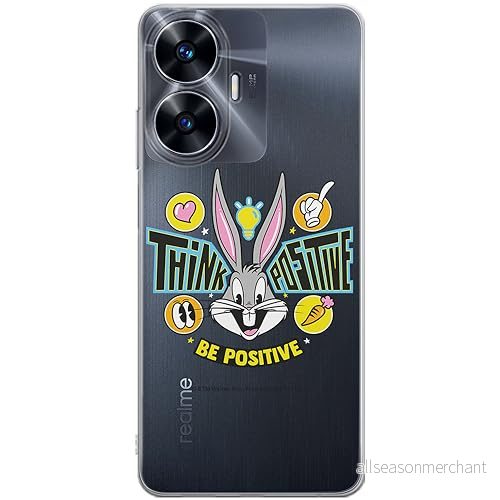 ERT GROUP mobiltelefonfodral för Realme C55 originalt och officiellt licensierat Looney Tunes mönster Bugs 019 optimalt anpassad till formen på mobiltelefonen, gedeeltelijk transparant 5905795082994