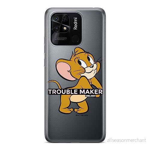 ERT GROUP mobiltelefonfodral för Xiaomi REDMI 10C originalt och officiellt licensierat Tom & Jerry mönster 012 optimalt anpassad till formen på mobiltelefonen, gedeeltelijk transparant 5905511547103