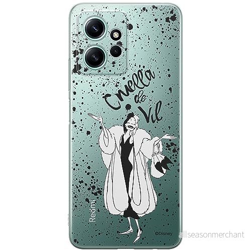ERT GROUP mobiltelefonfodral för Xiaomi REDMI NOTE 12 4G originalt och officiellt licensierat Disney mönster Cruella 001 optimalt anpassad till formen på mobiltelefonen, gedeeltelijk transparant 5905511950910