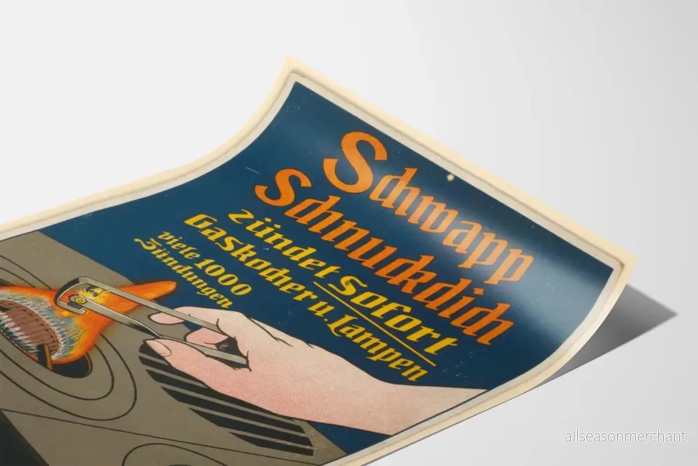 Vintageposter Schwapp Schnuckdich för snabbantändning av spis och lampa - Bild 3