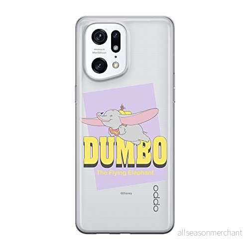 ERT GROUP mobiltelefonfodral för Oppo FIND X5 PRO originalt och officiellt licensierat Disney mönster Dumbo 005 optimalt anpassad till formen på mobiltelefonen, gedeeltelijk transparant 5905511403492