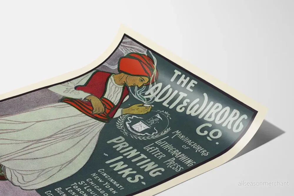 Vintage reklamposter för The Ault & Wiborg Co. för tryckfärger - Bild 3