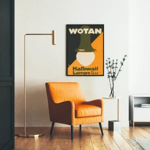 Vintageposter Wotan Halbwatt Lampa för väggdekoration - Bild 2