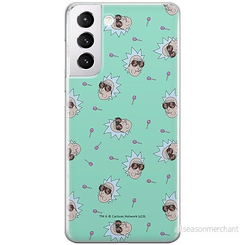 ERT GROUP mobiltelefonfodral för Samsung S21 PLUS originalt och officiellt licensierat Rick and Morty mönster & 048 anpassad till formen på mobiltelefonen, fodral tillverkad av TPU plast 5905795051327