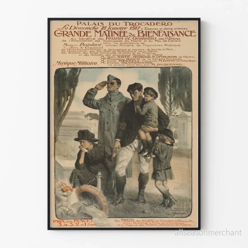 Vintageaffisch för välgörenhetsmorgon 1917 – Historisk väggdekoration