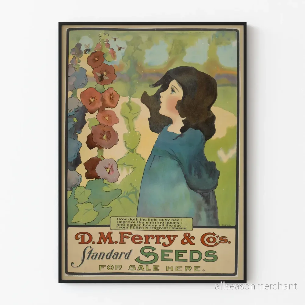 Vintageposter D.M. Ferry & Co. Standard Seeds väggdekor