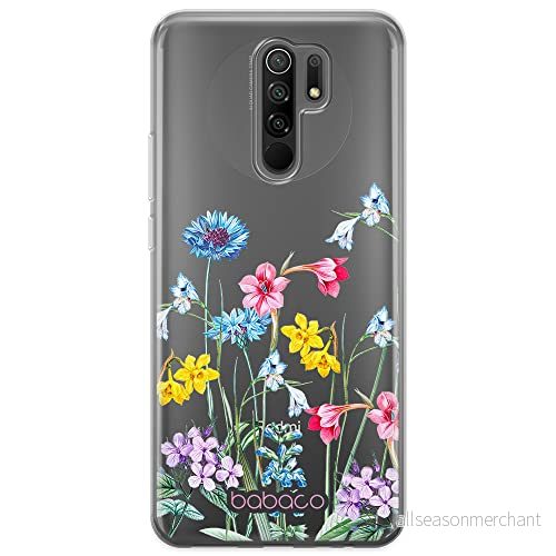 ERT GROUP mobiltelefonfodral för Xiaomi REDMI 9 originalt och officiellt licensierat Babaco mönster Flowers 040 optimalt anpassad till formen på mobiltelefonen, gedeeltelijk transparant 5905131310781