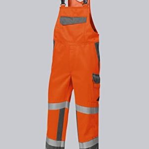 BP 2214-840-8553-31/32n Stretch-byxhållare latsbyxa med klämfästen, 31% polyester/28% modakryl/20% viskos/20% Aramid/1% övriga fibrer, varningsorange/mörkgrå, 31/32N storlek 4055301794529