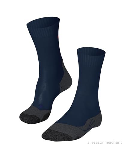 FALKE herr Vandringsstrumpor TK2 Explore Cool M So lyocell funktionsgarn tjock anti-blåsor 1 par, Blå Blue Pond 6598, 46-48 4067112693670