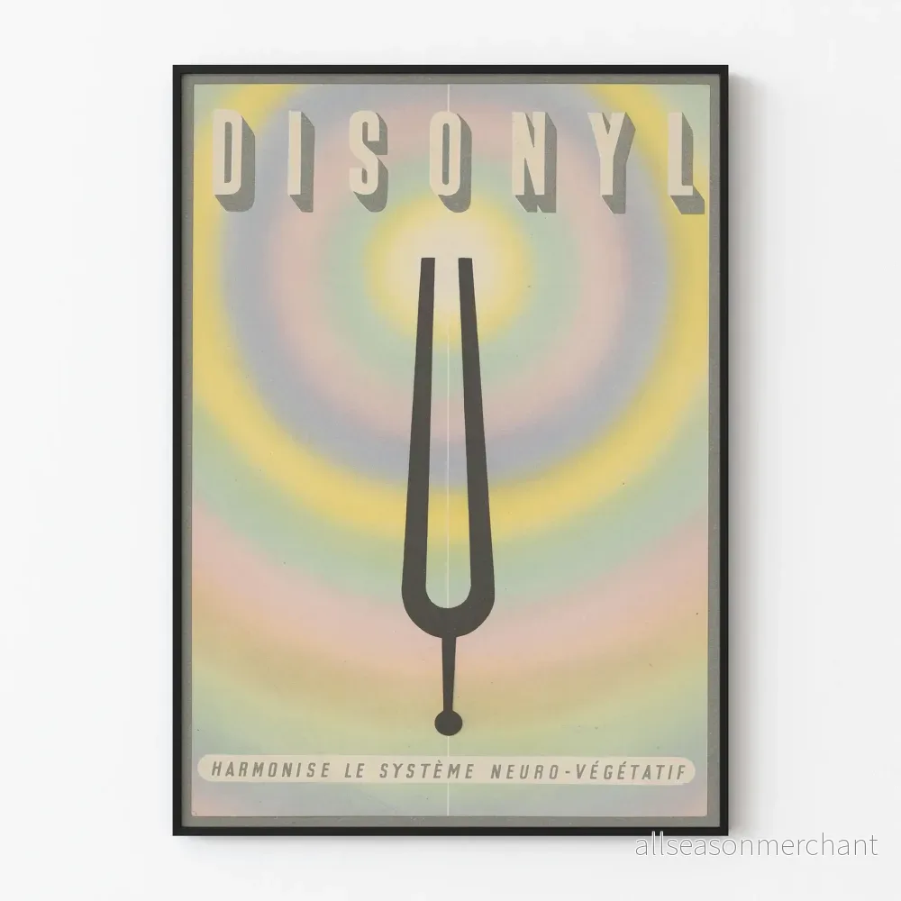 Vintageposter DISONYL - Harmoniserande väggdekoration