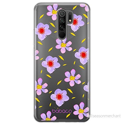 ERT GROUP mobiltelefonfodral för Xiaomi REDMI 9 originalt och officiellt licensierat Babaco mönster Flowers 022 optimalt anpassad till formen på mobiltelefonen, gedeeltelijk transparant 5903932651553